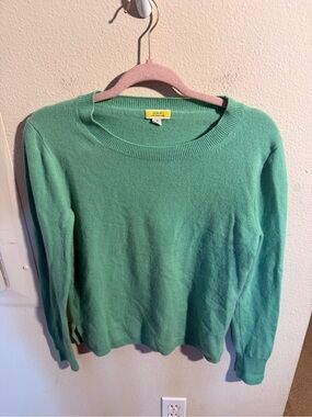 J.Crew 100% Cashmere Sweater Women’s M Turquoise Mint Green Crewneck